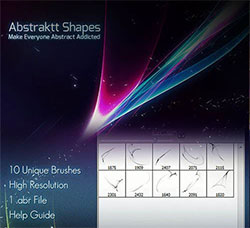 极品PS笔刷－10支高清线光效果：10 Abstract Brush Lines for Photoshop